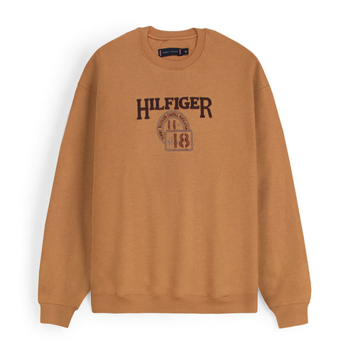 TH Brown Towel Embroidered Sweatshirt